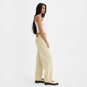 Levi's Cream Wide Leg Jeans